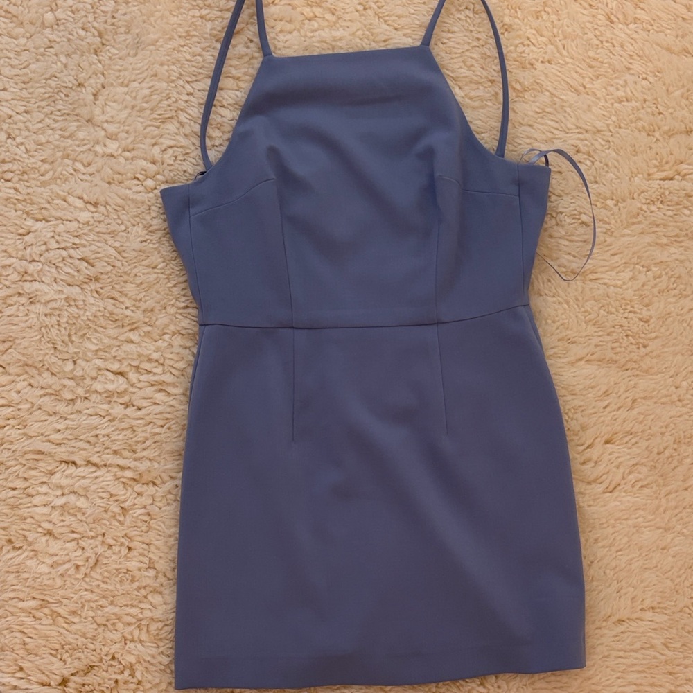 French Connection Sleek Blue Strappy Mini Dress